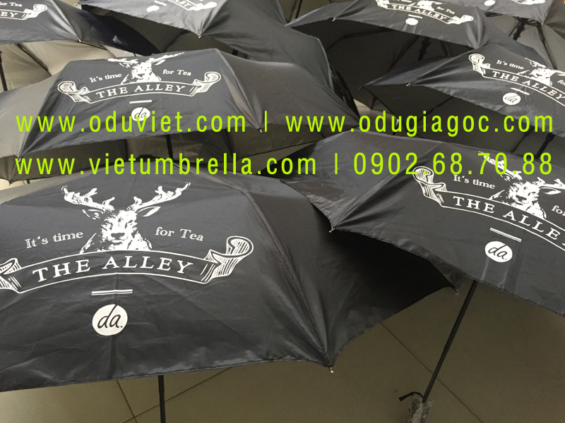 xưởng sản xuất ô dù cầm tay in logo quảng cáo
